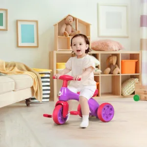 2 in 1 Toddler Tricycle Balance Bike Scooter Kids Riding Toys w/ Sound & Storage-Pink