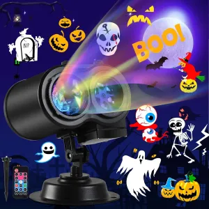 21 Pattern Halloween Christmas Holiday Projector Lights Outdoor Indoor, Halloween Christmas Decorations Decor outside 2024 Waterproof, Christmas Holiday Lighting Projection Outdoor for Yard Party