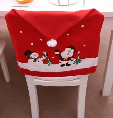 2x snowman  design chair cover