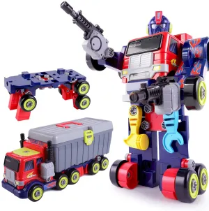 3 in 1 Large Transformer Transform into Robot Action Toy