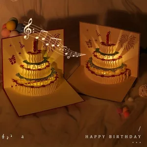 3D Pop Up Musical Birthday Card  Happy Birthday