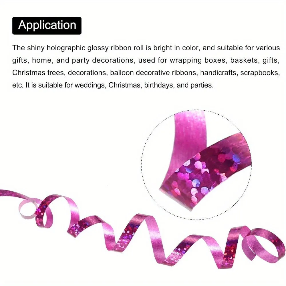 6pcs Rose Red Metallic Curling Ribbon for Balloon Decoration  Crafts