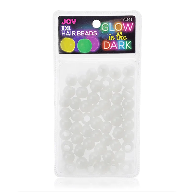 ANNIE JOY XXLarge Glow in The Dark Hair Beads [WHITE] #01973