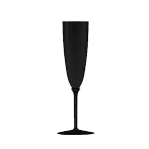 Black Plastic Champagne Cup 6oz