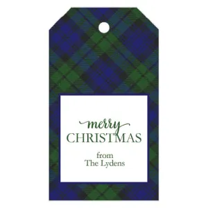 Black Watch Plaid Christmas Gift Tags