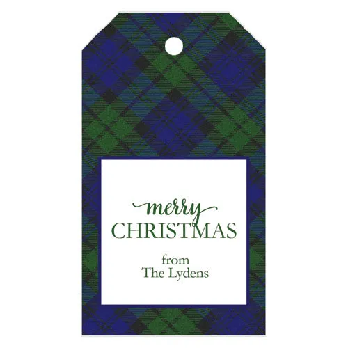 Black Watch Plaid Christmas Gift Tags