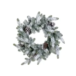 Blue Spruce Wreath with LED Lights