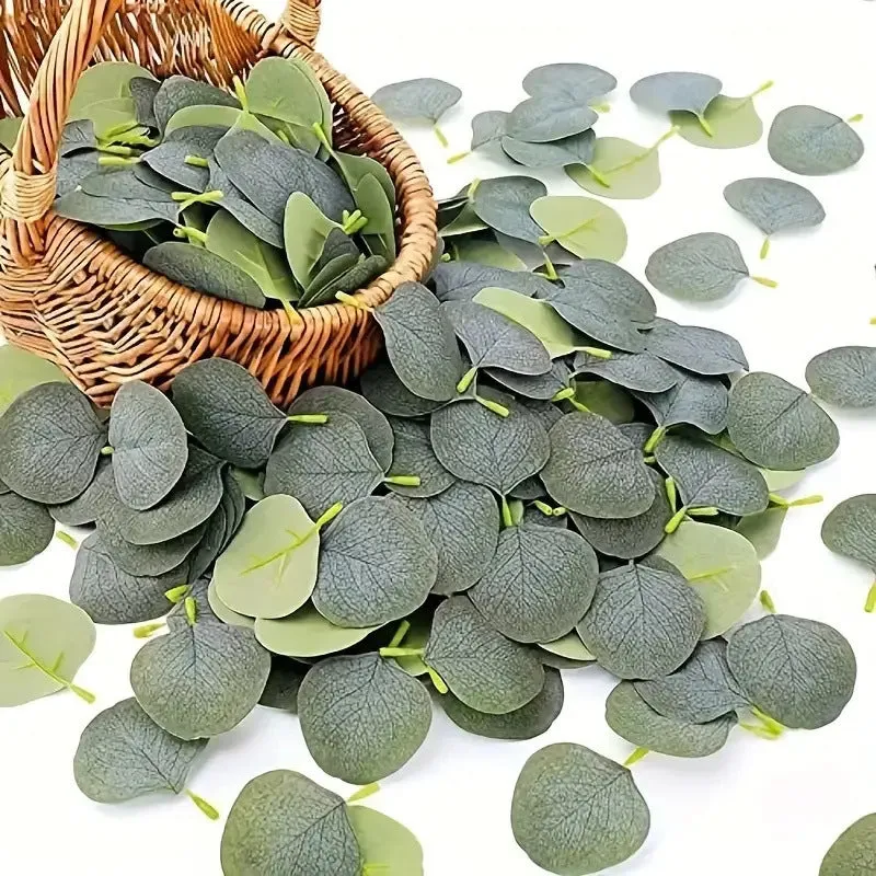 Bulk 300pcs Eucalyptus Leaves Artificial for Cake Presentation & Packaging Wholesale