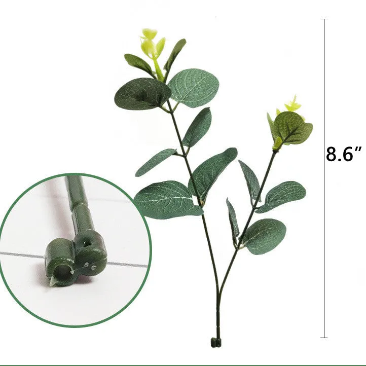 Bulk 50pcs Eucalyptus Leaves Forks Leaves Artificial for DIY Cake Presentation & Packaging Wholesale