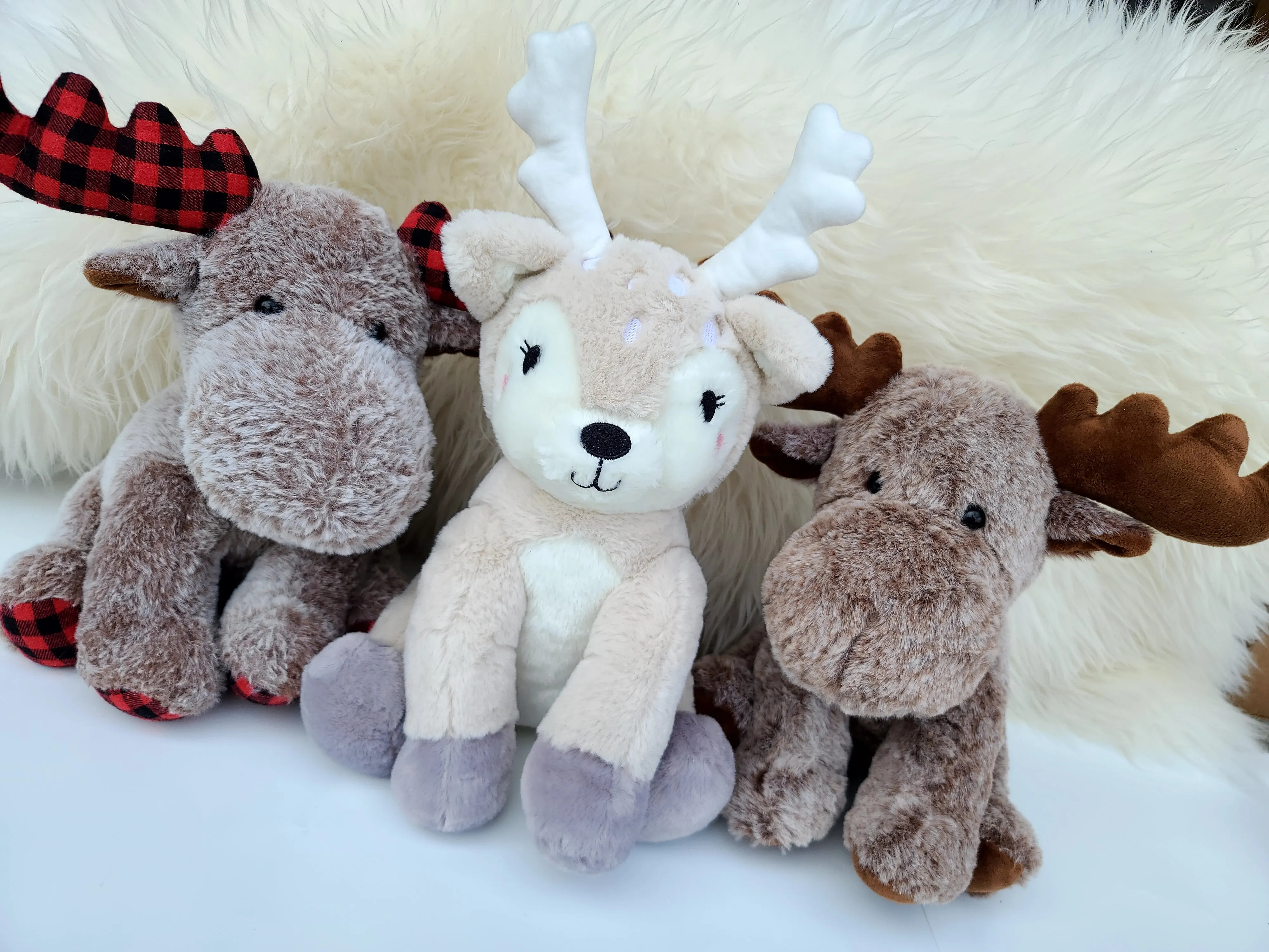 Christmas Moose BROWN Antlers Plush - PRE-ORDER