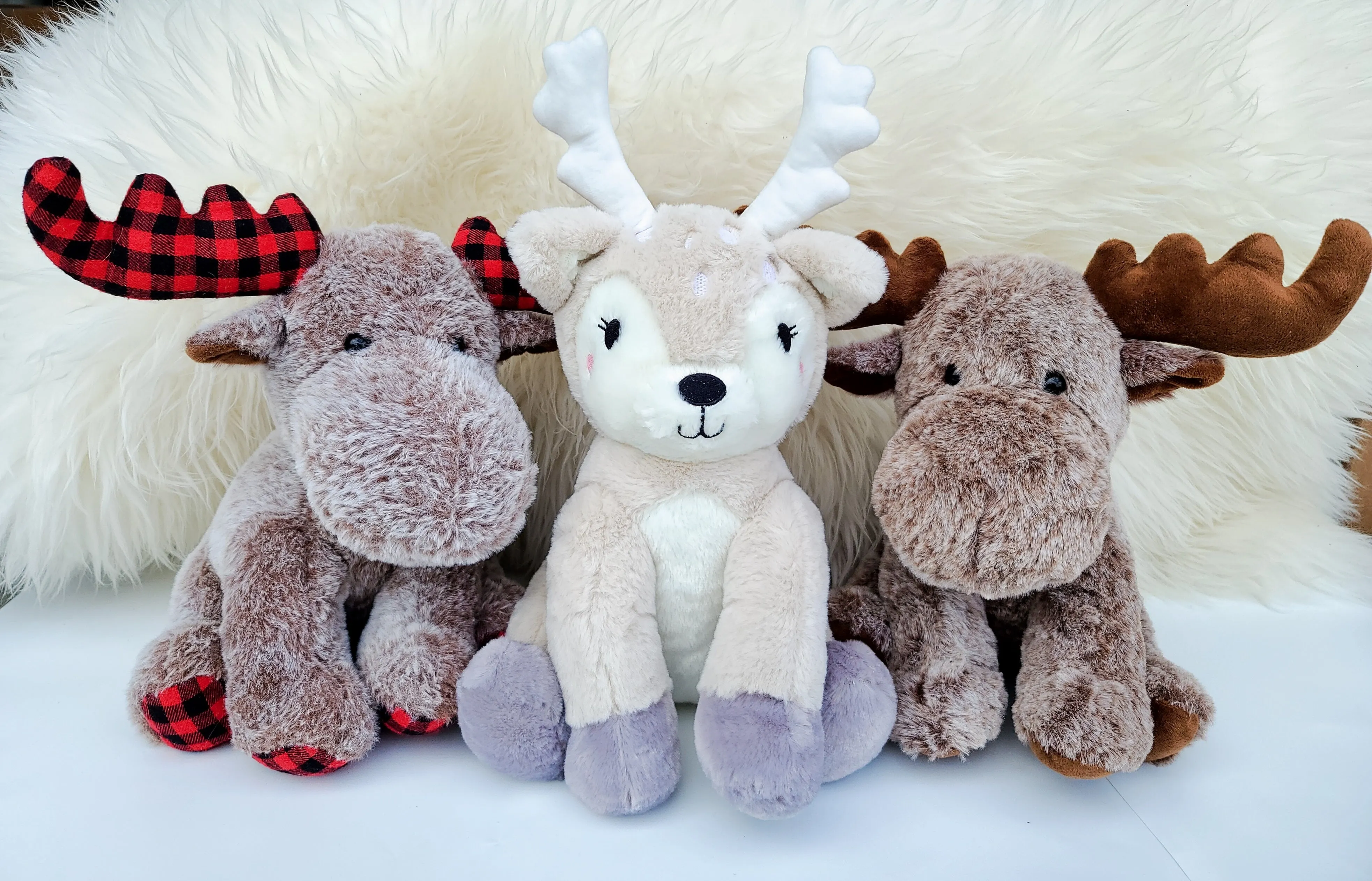 Christmas Moose BROWN Antlers Plush - PRE-ORDER