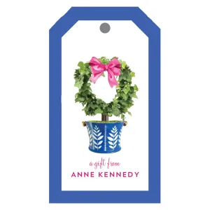 Circle Topiary Tree Personalized Gift Tags