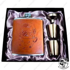 Diving Helmet (MkV) Hip Flask Luxury Gift Set