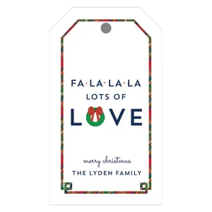 FA LA LA Christmas Personalized Gift Tags