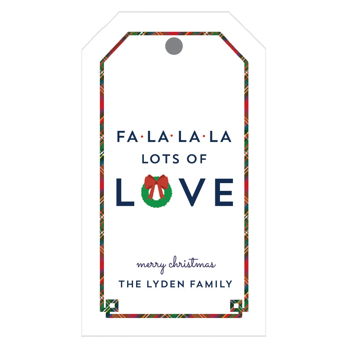 FA LA LA Christmas Personalized Gift Tags