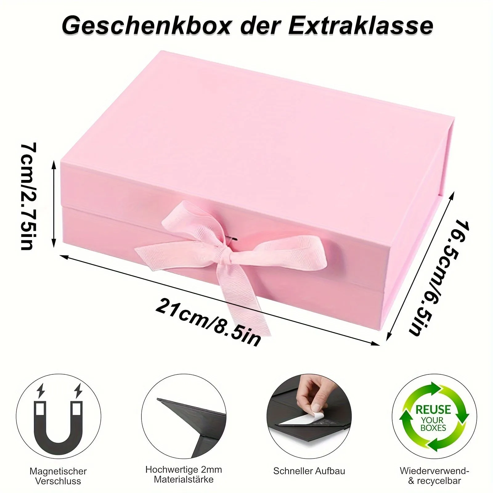 Foldable Groom Box with Ribbon for Wedding Gifts