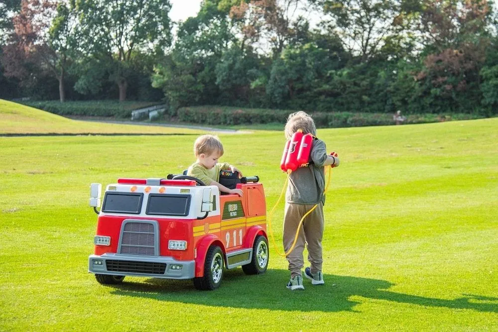 Freddo Toys 24V Freddo Fire Truck 2-Seater Ride on