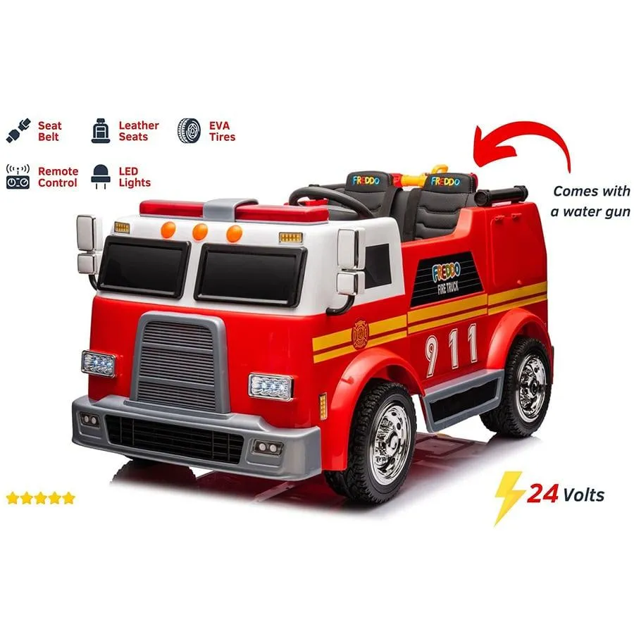 Freddo Toys 24V Freddo Fire Truck 2-Seater Ride on