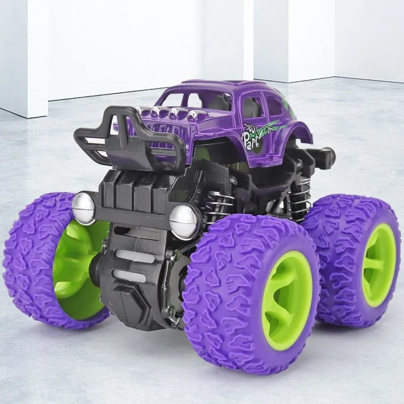 Hot Sale ABS Alloy Inertia Four-Wheel Drive Big Foot Toy off-Road Vehicle Children's Stunt Car Toy