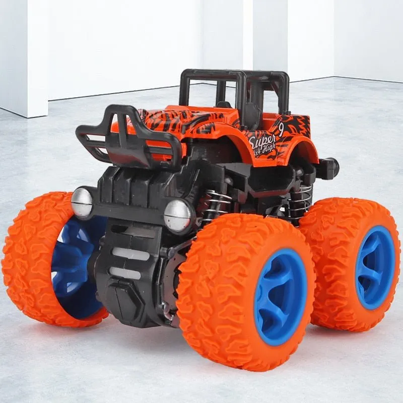 Hot Sale ABS Alloy Inertia Four-Wheel Drive Big Foot Toy off-Road Vehicle Children's Stunt Car Toy