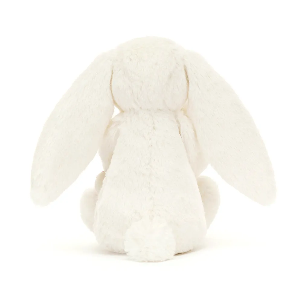 Jellycat Plush Toy Bashful Bunny with Candy Cane