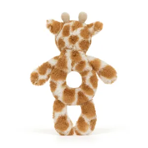 Jellycat Plush Toy Bashful Giraffe Ring Rattle