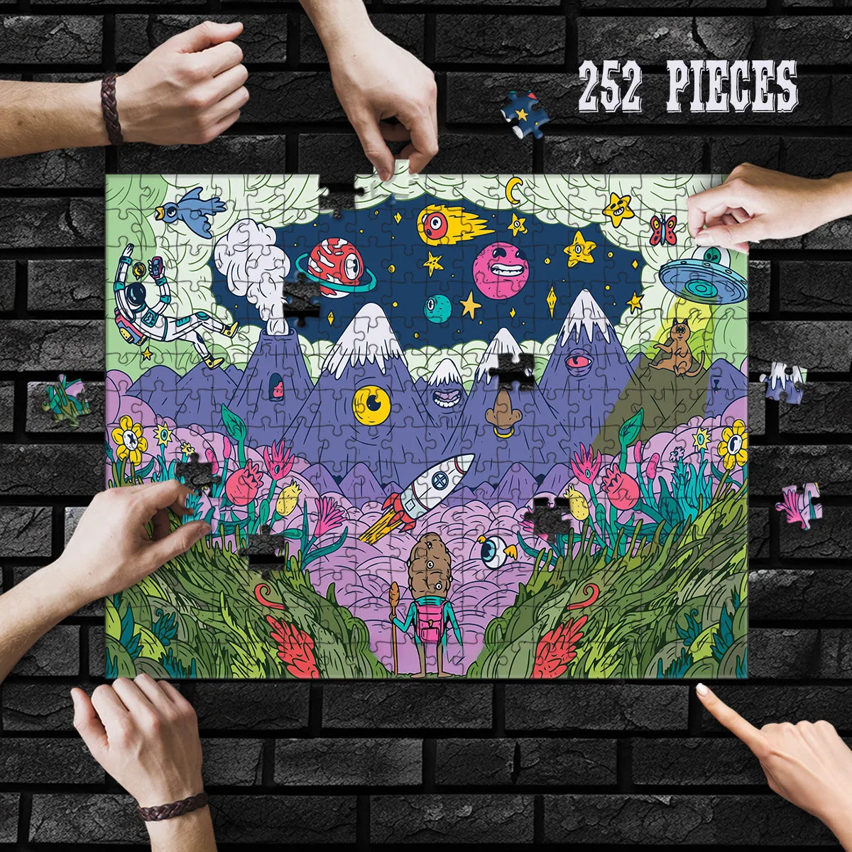 Jigsaw Puzzle Games for Adults and Kids | Fun Family time activity for Game nights | Wooden Jigsaw Puzzles | Bizarre landscape