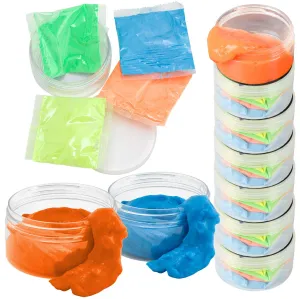 Kicko DIY Slime Kit - 6 Pack, Glow in The Dark Slime Putty Colorful Toys for Kids - Just