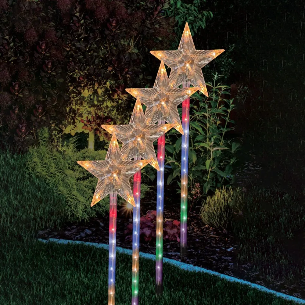 LED Multi Shooting Star Path Lights (4pc)