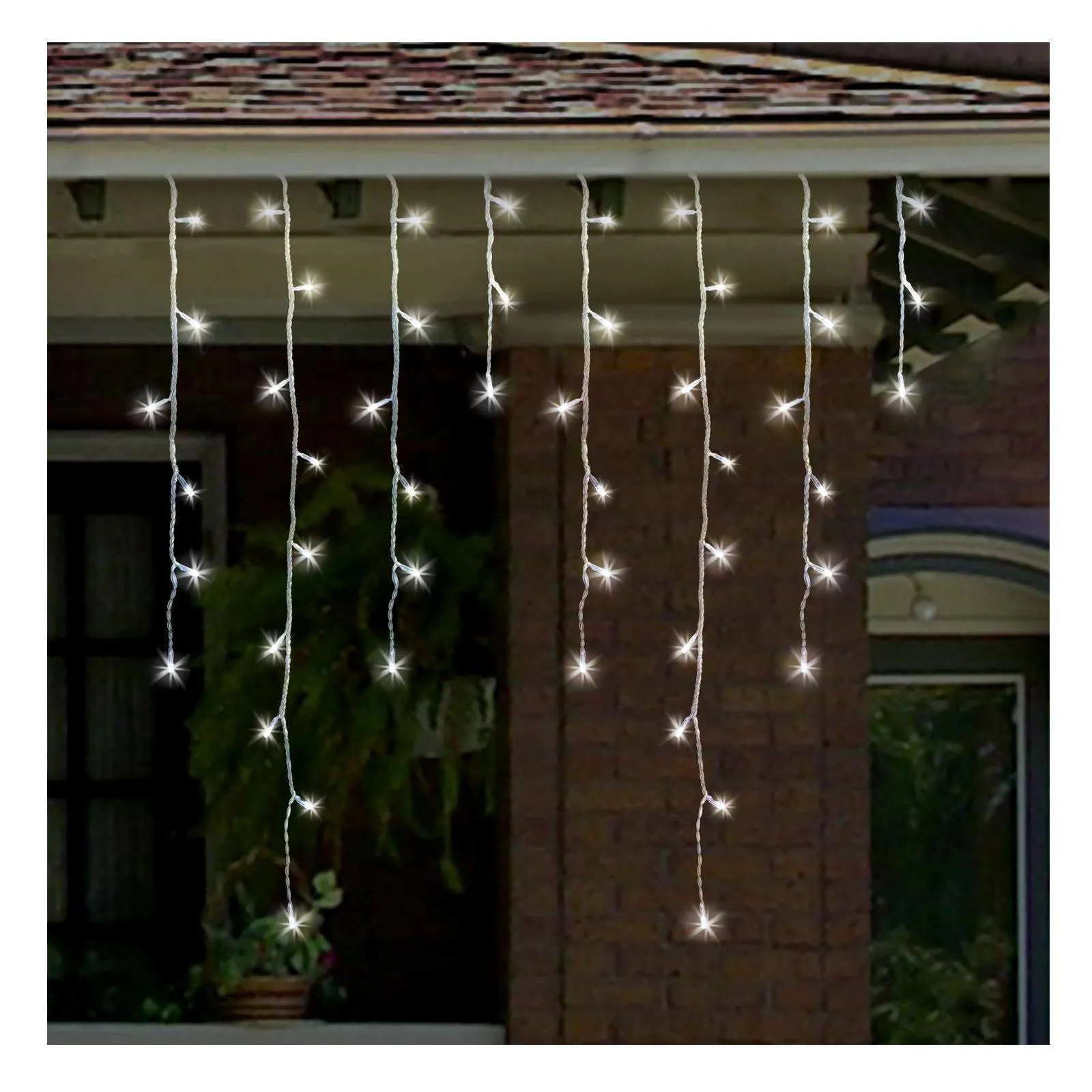 LED Snowfall Effect Icicle Christmas Lights Indoor & Outdoor