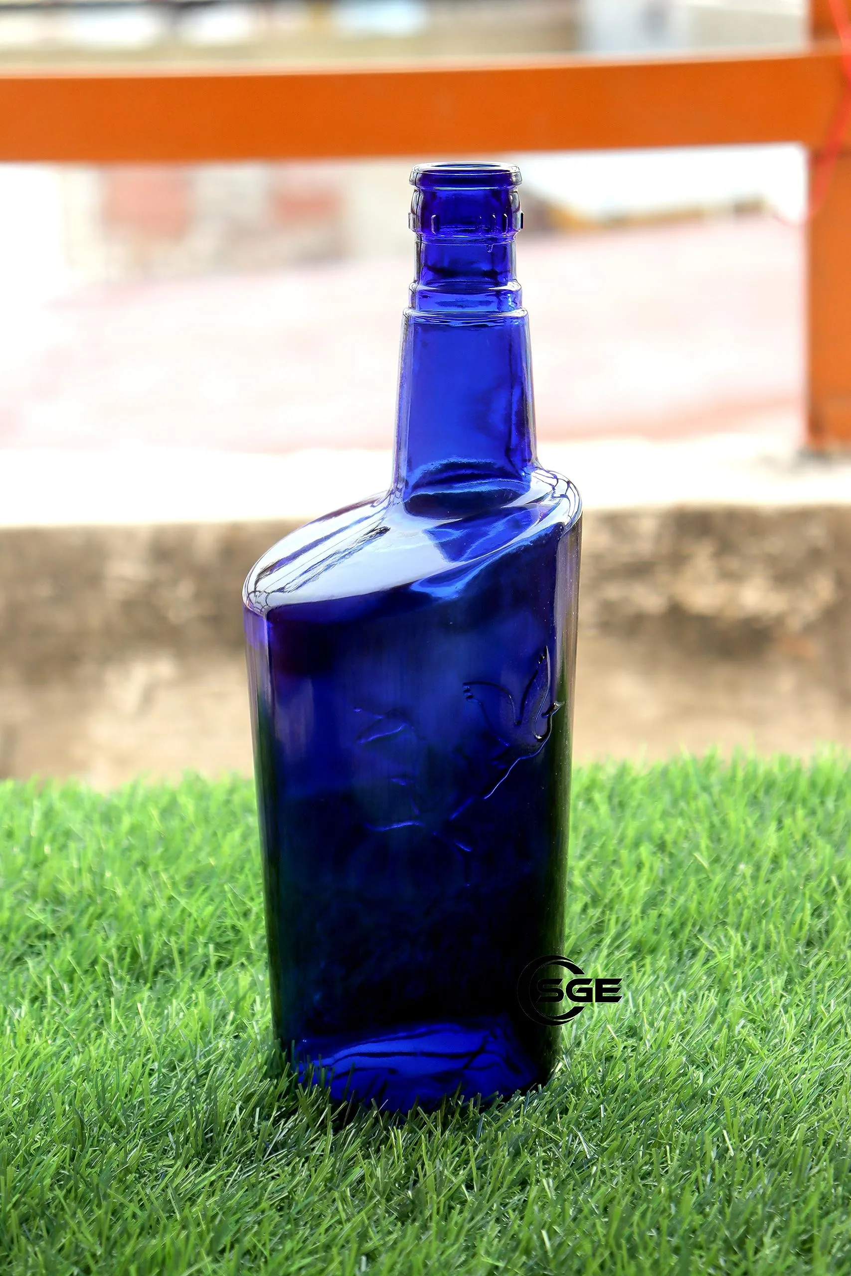 Money plant Vase | Living Room plant Pots | Home Décor Glass Bottle | Indore Blue Glass Bottle | Flower Vase | Table Top Glass Vase | Decorative Flower Pots | Decor Showpiece Bottle | Round Shape Vase