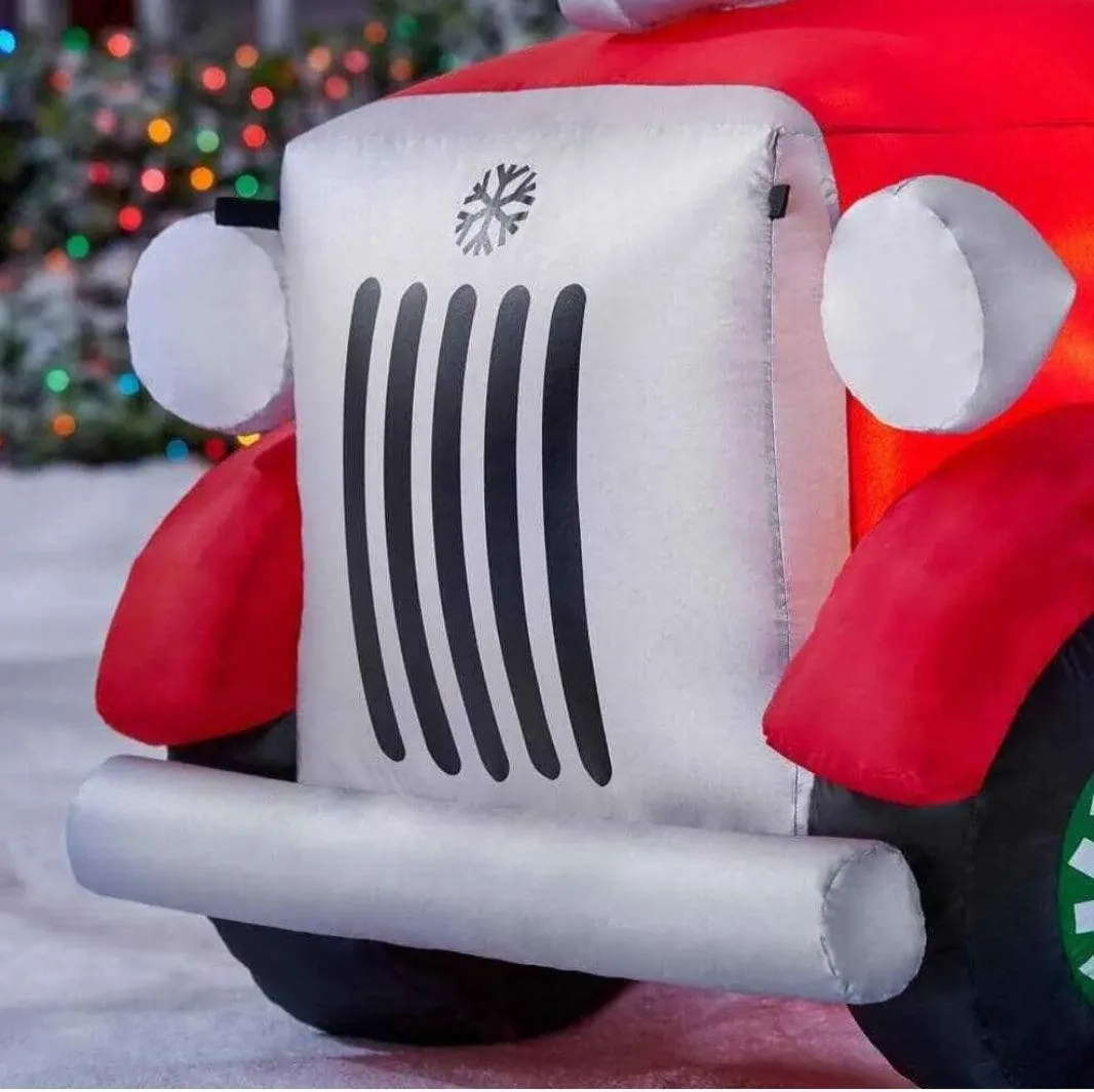 Mr. & Mrs. Claus' Car - 8FT Tall Illuminated Inflatable