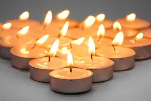 PEEPALCOMM Premium Unscented Smokeless T-Light Candles Set of 150 for Diwali Decoration,Home,Office (Orange Set of 150)