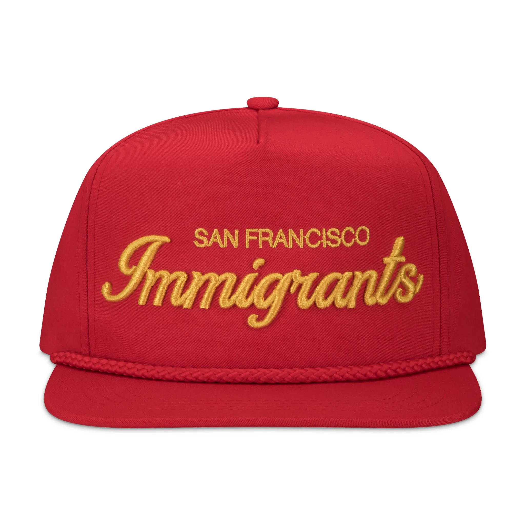 "San Francisco Immigrants" Classic Flat-Bill Snapback - Red / Gold