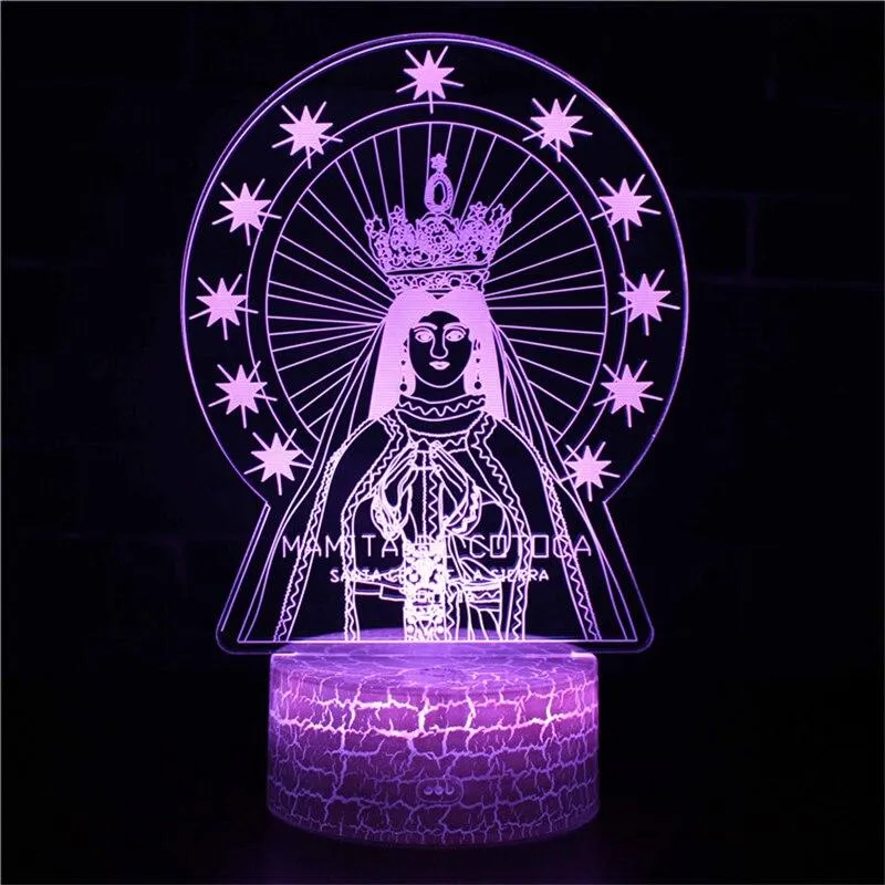 Religious Goddess Angel Jesus Saint 3D Night Light