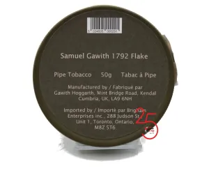 Samuel Gawith 1792 Flake 50g Pipe Tobacco