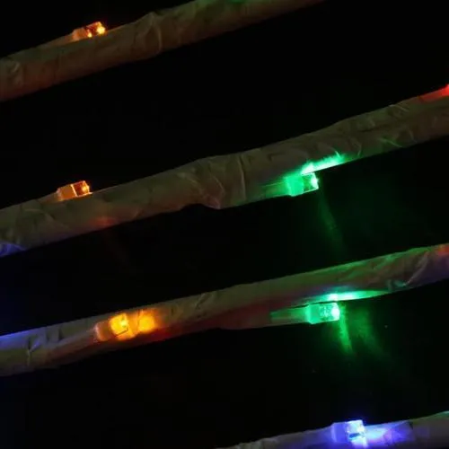 Set of 6 Enchanted Garden LED Multi-Color Lighted Branch Spray Driveway Pathway Markers - 6'