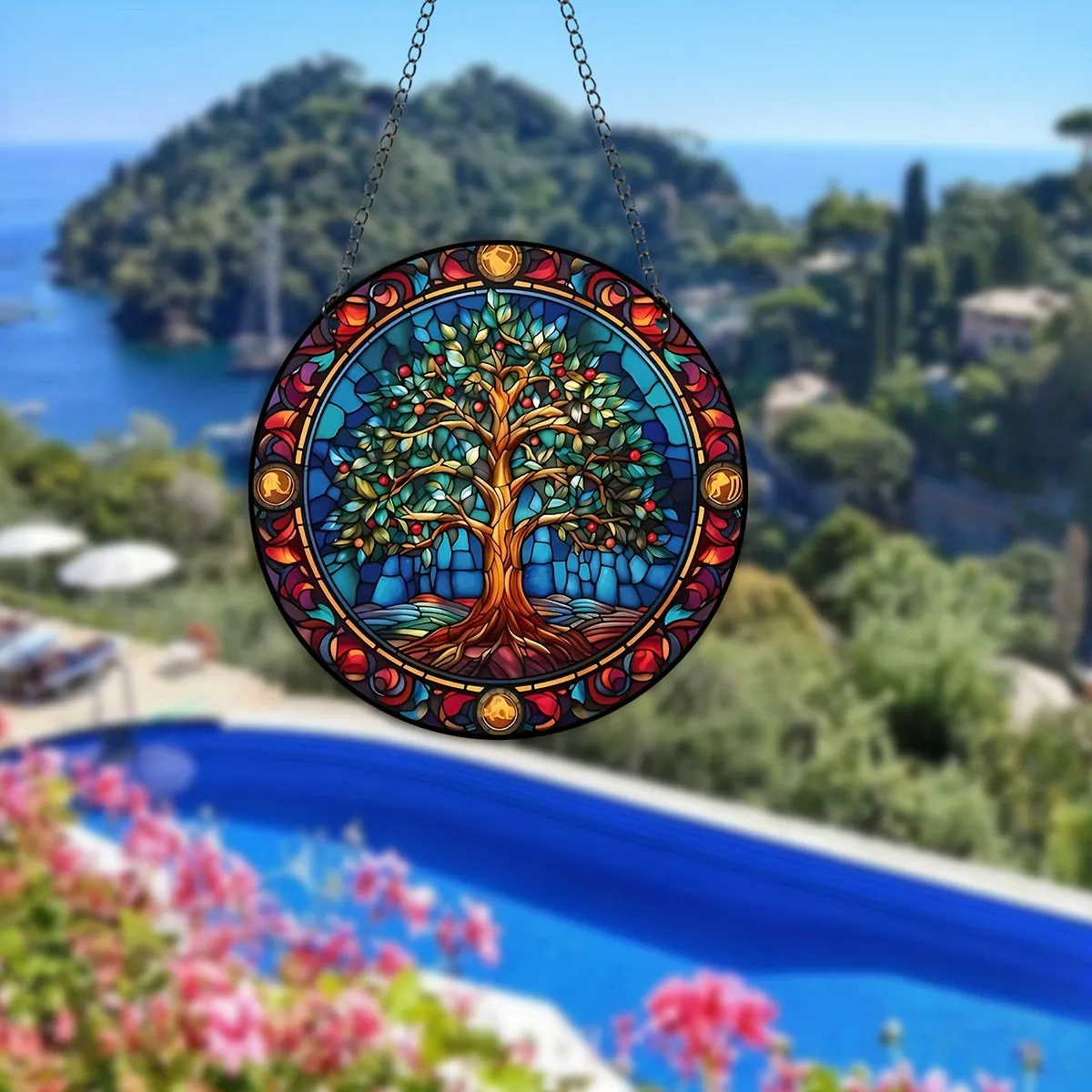 Stunning Tree Stained Window Hanging Perfect Gift for Women