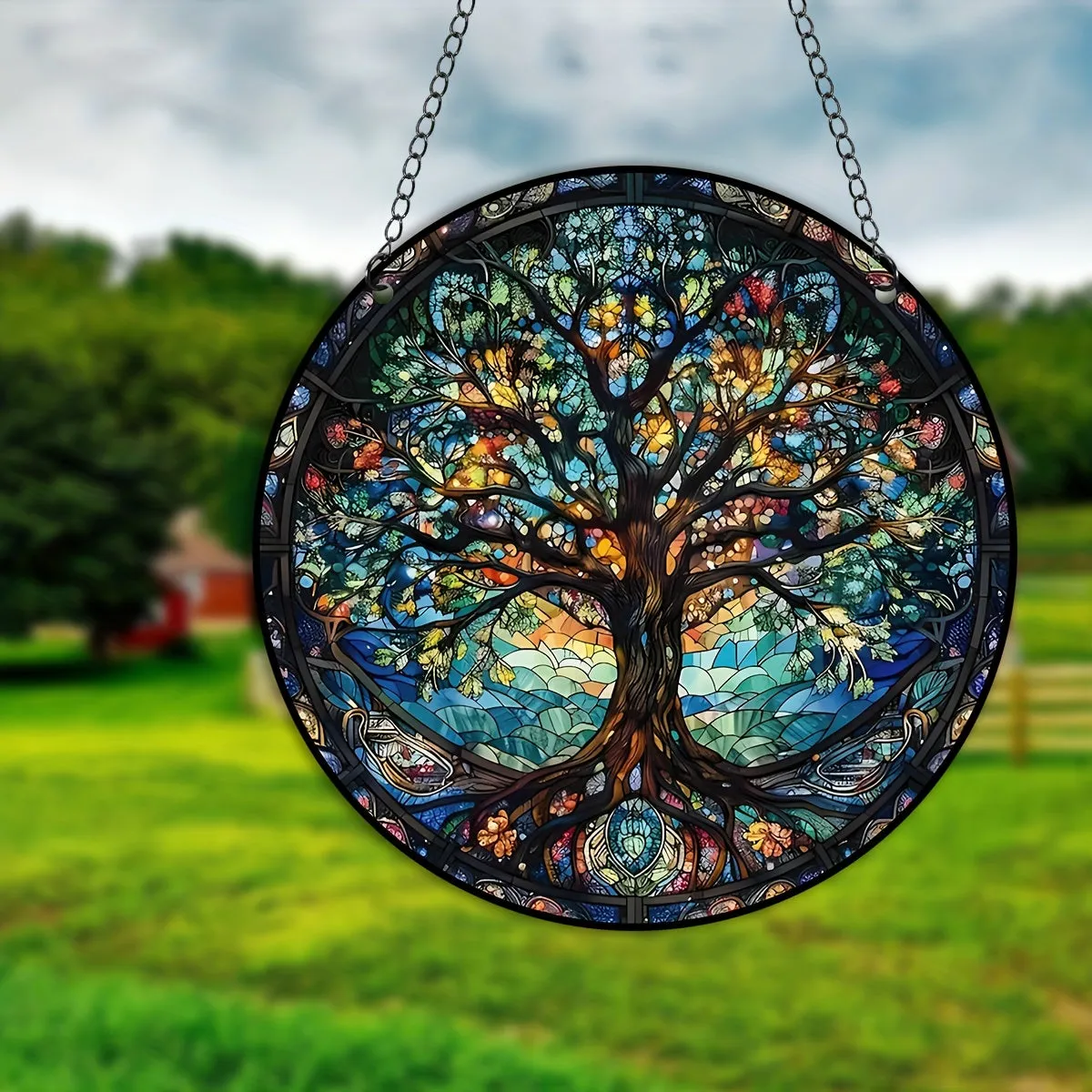 Stunning Tree Stained Window Hanging Perfect Gift for Women