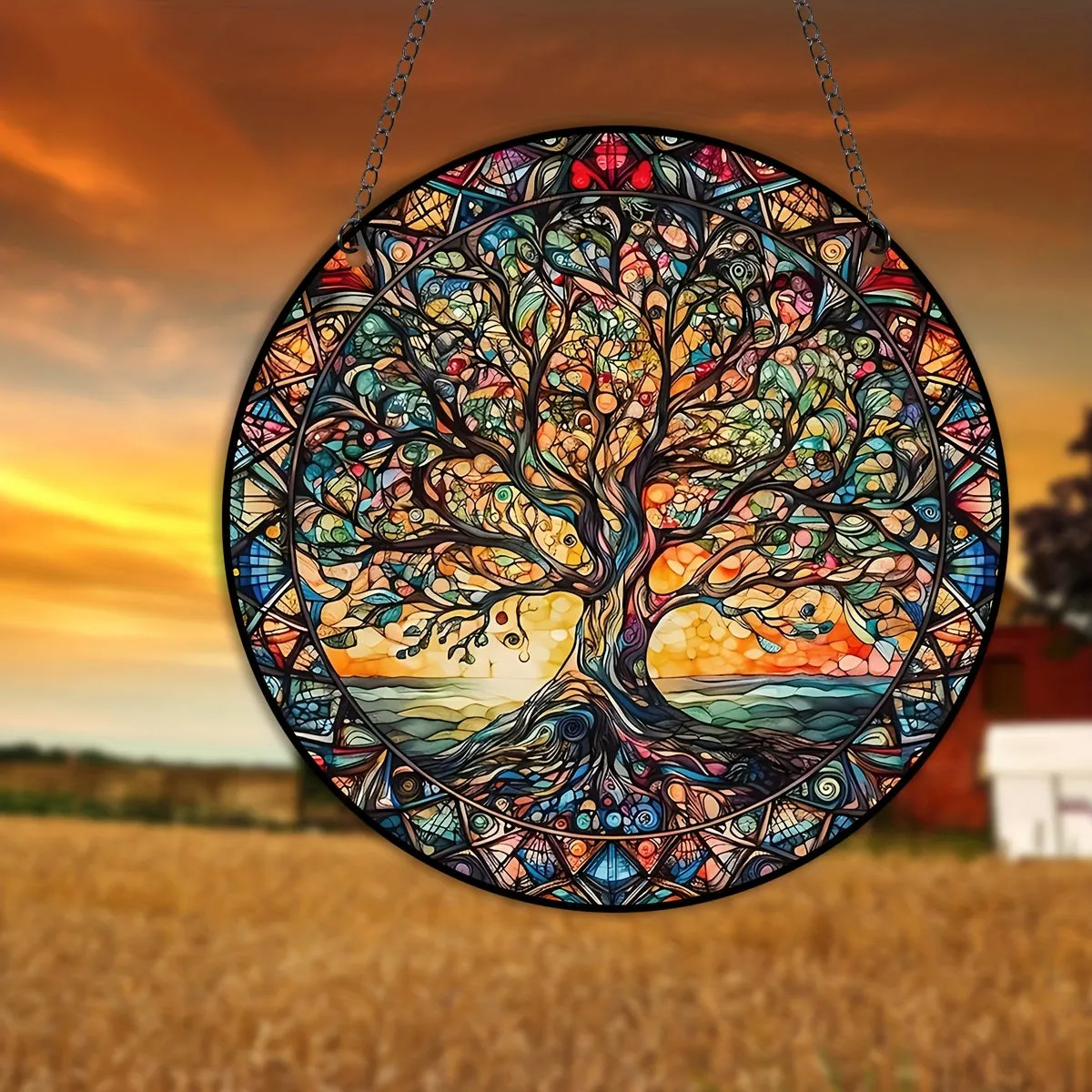 Stunning Tree Stained Window Hanging Perfect Gift for Women