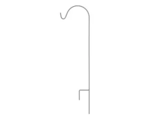 UrbanGarden Slate Square Steel Shepherd Hook (45")